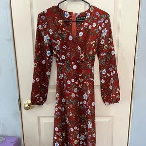 Korean Floral Dress Maxi